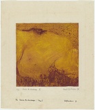 Artist: Hodgkinson, Frank. | Title: Inside the landscape V | Date: 1971 | Technique: hardground, deep etch, printed in colour the oil viscosity technique, from one plate