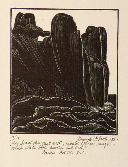 Artist: b'McGrath, Raymond.' | Title: b'Pericles' | Date: 1928 | Technique: b'wood-engraving, printed in black ink, from one block' Artist: b'McGrath, Raymond.' | Title: b'Pericles' | Date: 1928 | Technique: b'wood-engraving, printed in black ink, from one block'