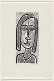 Artist: Groblicka, Lidia | Title: Head | Date: 1967 | Technique: woodcut, printed in black ink, from one block