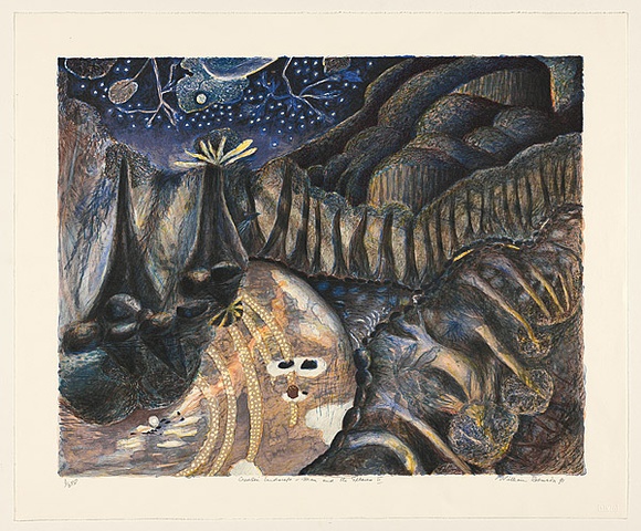 Artist: b'Robinson, William.' | Title: b'Melbourne printmakers exhibition' | Date: 1991 | Technique: b'lithograph, printed in colour, from multiple plates'