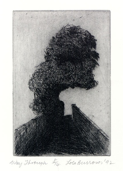 Artist: b'Burrows, Lola.' | Title: b'Way through.' | Date: 1992 | Technique: b'etching, printed in black ink with plate-tone, from one copper plate' Artist: b'Burrows, Lola.' | Title: b'Way through.' | Date: 1992 | Technique: b'etching, printed in black ink with plate-tone, from one copper plate'