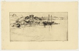 Artist: LONG, Sydney | Title: Berry's Bay | Date: 1926 | Technique: line-etching and drypoint, printed in black ink with plate-tone, from one copper plate | Copyright: Reproduced with the kind permission of the Ophthalmic Research Institute of Australia