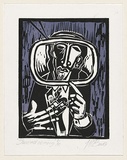 Artist: McBride, Janice. | Title: Second coming | Date: 1999 | Technique: linocut, printed in colour, from two blocks
