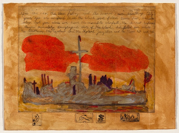 Title: b'You can hear the snow falling' | Date: 1984 | Technique: b'etching, printed in black ink, from one plate; hand-coloured'