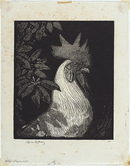 Artist: b'LINDSAY, Lionel' | Title: b'The Emperor' | Date: 1922 | Technique: b'wood-engraving, printed in black ink, from one block' | Copyright: b'Courtesy of the National Library of Australia' Artist: b'LINDSAY, Lionel' | Title: b'The Emperor' | Date: 1922 | Technique: b'wood-engraving, printed in black ink, from one block' | Copyright: b'Courtesy of the National Library of Australia'
