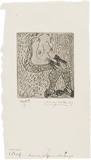 Artist: WALKER, Murray | Title: Dianne, gloves and stockings. | Date: 1967 | Technique: etching, printed in black ink, from one plate