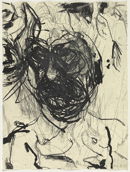 Artist: b'PARR, Mike' | Title: b'not titled.' | Date: 1995 | Technique: b'etching, printed in grey ink, from one plate; lithograph, printed in black ink, from one stone' Artist: b'PARR, Mike' | Title: b'not titled.' | Date: 1995 | Technique: b'etching, printed in grey ink, from one plate; lithograph, printed in black ink, from one stone'