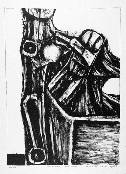Artist: b'Rose, David.' | Title: b'Mother and son' | Date: 1963 | Technique: b'lithograph, printed in black ink, from one stone' Artist: b'Rose, David.' | Title: b'Mother and son' | Date: 1963 | Technique: b'lithograph, printed in black ink, from one stone'