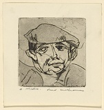 Artist: WILLIAMS, Fred | Title: Charles Blackman | Date: 1958 | Technique: etching, aquatint, engraving and flat biting, printed in black ink, from one copper plate | Copyright: © Fred Williams Estate