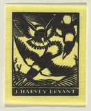 Artist: FEINT, Adrian | Title: Bookplate: J. Harvey Bryant. | Date: (1933) | Technique: wood-engraving, printed in black ink, from one block | Copyright: Courtesy the Estate of Adrian Feint