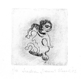 Artist: b'Shearer, Mitzi.' | Title: b'Indian dancer' | Date: 1982 | Technique: b'etching, printed in black ink, from one plate'