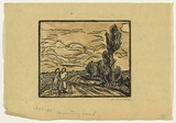 Artist: Groblicka, Lidia | Title: Country road | Date: 1955-56 | Technique: woodcut and linocut, printed in colour, from two blocks