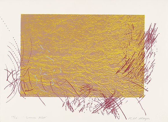 Artist: b'MEYER, Bill' | Title: b'Summer wall' | Date: 1981 | Technique: b'screenprint, printed in four colours, from four screens (photo indirect)' | Copyright: b'\xc2\xa9 Bill Meyer' Artist: b'MEYER, Bill' | Title: b'Summer wall' | Date: 1981 | Technique: b'screenprint, printed in four colours, from four screens (photo indirect)' | Copyright: b'\xc2\xa9 Bill Meyer'