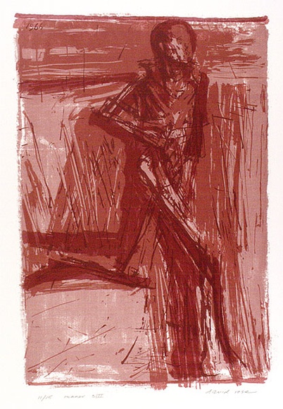 Artist: b'Rose, David.' | Title: b'Runner SIII' | Date: 1966 | Technique: b'screenprint, printed in colour, from three stencils' Artist: b'Rose, David.' | Title: b'Runner SIII' | Date: 1966 | Technique: b'screenprint, printed in colour, from three stencils'