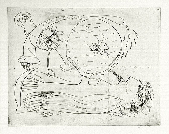 Artist: b'BOYD, Arthur' | Title: b'Bert Hinkler and his wife.' | Date: 1960-70 | Technique: b'etching, printed in black ink, from one plate' | Copyright: b'Reproduced with permission of Bundanon Trust' Artist: b'BOYD, Arthur' | Title: b'Bert Hinkler and his wife.' | Date: 1960-70 | Technique: b'etching, printed in black ink, from one plate' | Copyright: b'Reproduced with permission of Bundanon Trust'