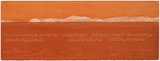 Artist: MADDOCK, Bea | Title: Terra Spiritus...with a darker shade of pale | Date: 1993-98 | Technique: stencil print, printed in hand-ground Launceston ochre from multiple hand-cut mylar stencils; letterpress text blind printed; hand-drawn script