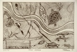 Artist: b'Atkinson, Kevin.' | Title: b'Family dreaming' | Date: 1999, April | Technique: b'etching, printed in black ink, from one plate'