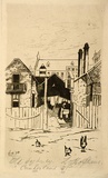 Artist: Hopkins, Livingston. | Title: Old Sydney, Cumberland Street | Date: 1894 | Technique: etching, printed in black ink, from one plate