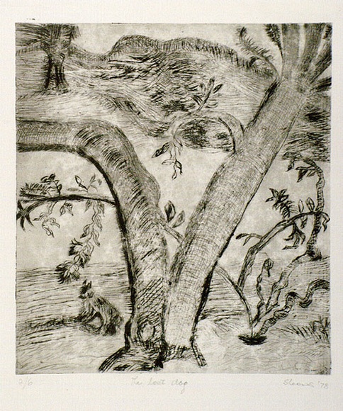 Artist: b'Shearer, Mitzi.' | Title: b'The lost dog' | Date: 1978 | Technique: b'etching, printed in black ink with plate-tone, from one plate'