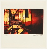 Artist: Nelson, Moira. | Title: not titled [interior] | Date: 1980 | Technique: screenprint, printed in colour, from three stencils