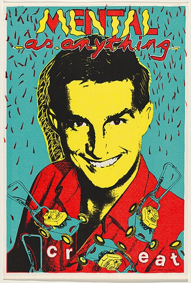 Artist: b'WORSTEAD, Paul' | Title: b'Creatures of leisure' | Date: 1981 | Technique: b'screenprint, printed in colour, from multiple stencils' | Copyright: b'This work appears on screen courtesy of the artist' Artist: b'WORSTEAD, Paul' | Title: b'Creatures of leisure' | Date: 1981 | Technique: b'screenprint, printed in colour, from multiple stencils' | Copyright: b'This work appears on screen courtesy of the artist'