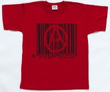 Title: T-shirt: Bar code. | Date: 1991, July | Technique: screenprint
