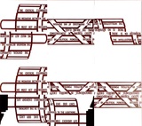 Artist: Ramsden, Mel. | Title: Fasces. Part II (mosaic of postcards). | Date: 1977 | Technique: lithograph, printed in black ink, from one stone [or plate]