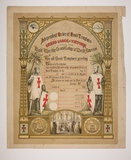 Artist: Hamel Brothers. | Title: Independent Order of Good Temperates, certificates | Date: c.1880 | Technique: lithograph, printed in colour, from multiple stones [or plates]