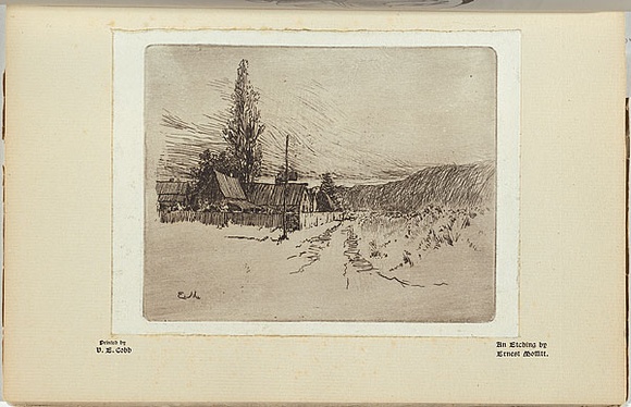 Artist: b'Moffitt, Ernest.' | Title: b'An old farm.' | Date: 1899 | Technique: b'etching, printed in brown ink with plate-tone, from one copper plate' | Copyright: b'Courtesy of the National Library of Australia' Artist: b'Moffitt, Ernest.' | Title: b'An old farm.' | Date: 1899 | Technique: b'etching, printed in brown ink with plate-tone, from one copper plate' | Copyright: b'Courtesy of the National Library of Australia'