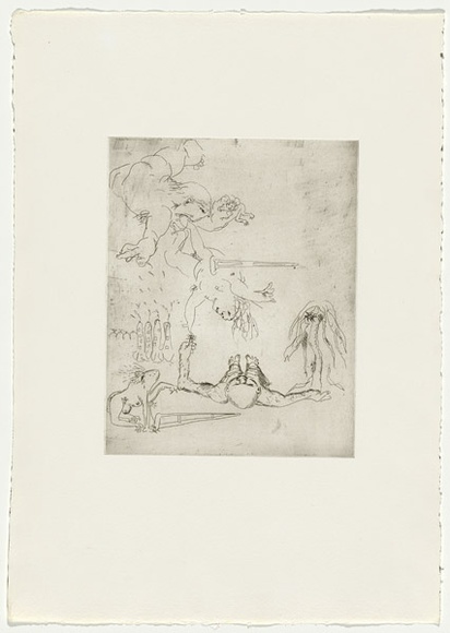 Artist: b'BOYD, Arthur' | Title: b'Jonah page 86.' | Date: 1972-73 | Technique: b'etching, printed in black ink, from one plate' | Copyright: b'This work appears on screen courtesy of Bundanon Trust' Artist: b'BOYD, Arthur' | Title: b'Jonah page 86.' | Date: 1972-73 | Technique: b'etching, printed in black ink, from one plate' | Copyright: b'This work appears on screen courtesy of Bundanon Trust'