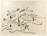 Artist: b'COLEING, Tony' | Title: bPositive for Idea for 'to do with blue' sculpture. | Date: (1975) | Technique: b'photograpic positive'