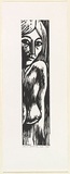 Artist: Dallwitz, David. | Title: Pensive nude. | Date: 1952 | Technique: woodcut, printed in black ink, from one block