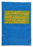 Artist: WORSTEAD, Paul | Title: Youth liked the music but soon fell asleep, no. 18: from the series Life modelling and casting news: an artist's magazine. | Technique: screenprint, synthetic polymer paint | Copyright: This work appears on screen courtesy of the artist