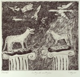 Artist: COLEING, Tony | Title: Something old, something new | Date: 1983 | Technique: etching, printed in black ink, from one plate