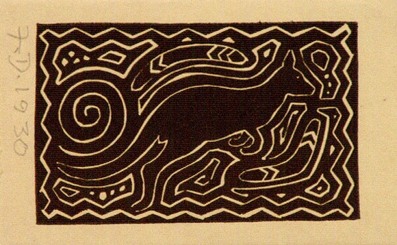 Artist: b'Derham, Frances.' | Title: b'Greeting card: Christmas 1983.' | Date: 1934 | Technique: b'linocut, printed in brown ink, from one block' Artist: b'Derham, Frances.' | Title: b'Greeting card: Christmas 1983.' | Date: 1934 | Technique: b'linocut, printed in brown ink, from one block'