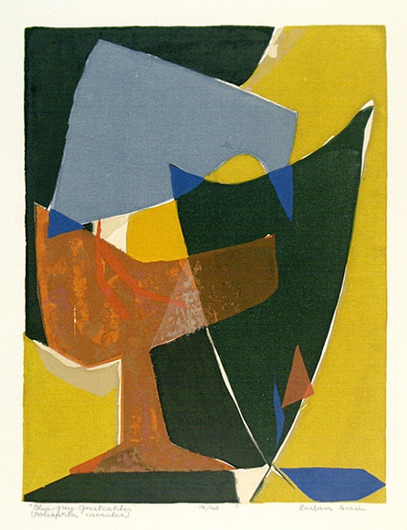 Artist: b'Brash, Barbara.' | Title: b'Blue-Grey Gnatcatcher.' | Date: 1965 | Technique: b'screenprint, printed in colour, from eight stencils' Artist: b'Brash, Barbara.' | Title: b'Blue-Grey Gnatcatcher.' | Date: 1965 | Technique: b'screenprint, printed in colour, from eight stencils'