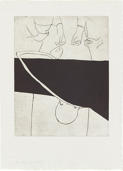 Artist: b'MADDOCK, Bea' | Title: b'Triptych 1' | Date: 1969 | Technique: b'drypoint and etching, printed in black ink, from one copper plate' Artist: b'MADDOCK, Bea' | Title: b'Triptych 1' | Date: 1969 | Technique: b'drypoint and etching, printed in black ink, from one copper plate'