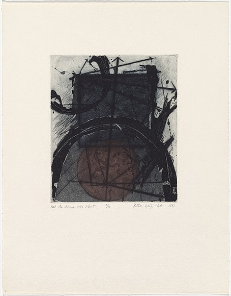 Artist: b'Kluge-Pott, Hertha.' | Title: b'But the Sunne was silent.' | Date: 1981 | Technique: b'sugarlift, aquatint, drypoint' | Copyright: b'\xc2\xa9 Hertha Kluge-Pott' Artist: b'Kluge-Pott, Hertha.' | Title: b'But the Sunne was silent.' | Date: 1981 | Technique: b'sugarlift, aquatint, drypoint' | Copyright: b'\xc2\xa9 Hertha Kluge-Pott'