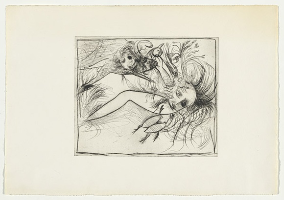 Artist: b'BOYD, Arthur' | Title: b'Broken nude and flying figure.' | Date: (1962-63) | Technique: b'etching, printed in black ink, from one plate' | Copyright: b'Reproduced with permission of Bundanon Trust' Artist: b'BOYD, Arthur' | Title: b'Broken nude and flying figure.' | Date: (1962-63) | Technique: b'etching, printed in black ink, from one plate' | Copyright: b'Reproduced with permission of Bundanon Trust'