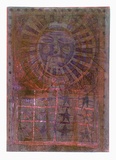 Artist: b'HANRAHAN, Barbara' | Title: b'Sun and stars II' | Date: 1964 | Technique: b'etching, printed in colour from two  plates'