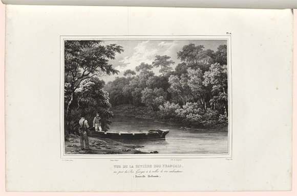 Artist: b'Sainson, Louis de.' | Title: b'Vue de la Riviere des Francis, au port du Roi Georges. (View of the Riviere des Fran\xc3\xa7ois, near - St George\'s Sound.)' | Date: 1833 | Technique: b'lithograph, printed in black ink, from one stone' Artist: b'Sainson, Louis de.' | Title: b'Vue de la Riviere des Francis, au port du Roi Georges. (View of the Riviere des Fran\xc3\xa7ois, near - St George\'s Sound.)' | Date: 1833 | Technique: b'lithograph, printed in black ink, from one stone'