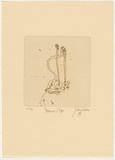 Artist: b'Olsen, John.' | Title: b'Pelicans, Lake Eyre' | Date: 1976 | Technique: b'etching, printed in brown ink with plate-tone, from one plate' | Copyright: b'\xc2\xa9 John Olsen. Licensed by VISCOPY, Australia'