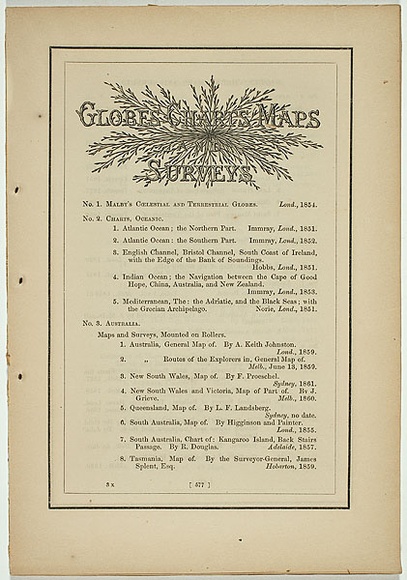 Title: b'not titled [globes, charts, maps and surveys].' | Date: 1861 | Technique: b'woodengraving, printed in black ink, from one block'