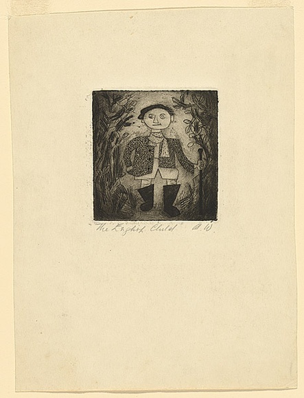 Artist: b'Wienholt, Anne.' | Title: b'The English child' | Date: 1947 | Technique: b'engraving, etching and aquatint, printed in black ink, from one copper plate' Artist: b'Wienholt, Anne.' | Title: b'The English child' | Date: 1947 | Technique: b'engraving, etching and aquatint, printed in black ink, from one copper plate'