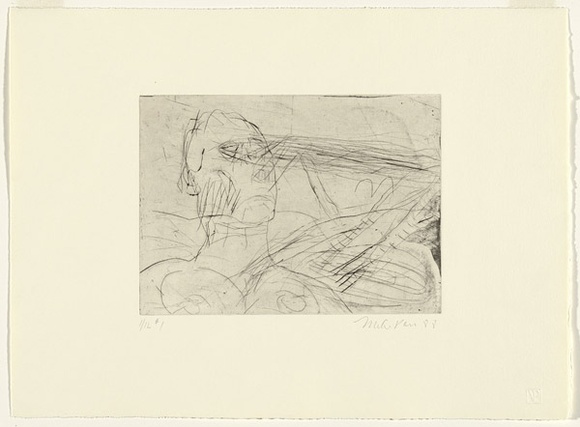 Artist: b'PARR, Mike' | Title: b'River of the Gaze 1' | Date: 1989 | Technique: b'drypoint, printed in black ink, from one copper plate' Artist: b'PARR, Mike' | Title: b'River of the Gaze 1' | Date: 1989 | Technique: b'drypoint, printed in black ink, from one copper plate'