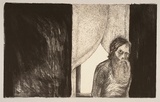 Artist: Trenfield, Wells. | Title: Self-portrait | Date: 1982, December | Technique: lithograph, printed in black ink, from one stone