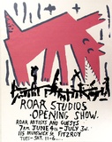 Artist: HOWSON, Mark | Title: Roar Studios Opening Show | Date: (1982) | Technique: screenprint, printed in colour, from three stencils