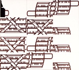 Artist: Ramsden, Mel. | Title: Fasces. Part II (mosaic of postcards). | Date: 1977 | Technique: lithograph, printed in black ink, from one stone [or plate]