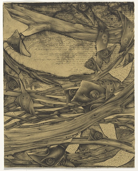 Title: Time and tide 3 | Date: 1995 | Technique: tuche and crayon lithograph, printed in black ink, from one plate