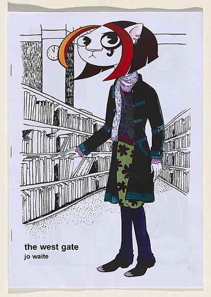 Title: The west gate | Technique: black and white photocopy with colour digital print on cover